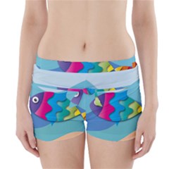 Illustrations Fish Sea Summer Colorful Rainbow Boyleg Bikini Wrap Bottoms