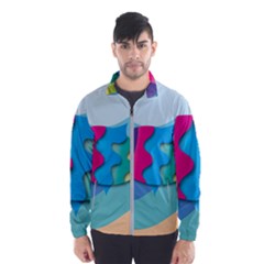 Illustrations Fish Sea Summer Colorful Rainbow Men s Windbreaker