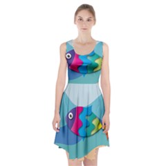 Illustrations Fish Sea Summer Colorful Rainbow Racerback Midi Dress