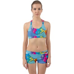 Illustrations Fish Sea Summer Colorful Rainbow Back Web Gym Set by HermanTelo