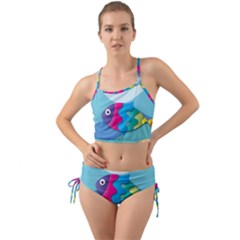 Illustrations Fish Sea Summer Colorful Rainbow Mini Tank Bikini Set