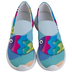 Illustrations Fish Sea Summer Colorful Rainbow Women s Lightweight Slip Ons by HermanTelo