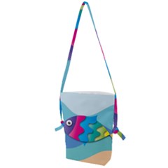 Illustrations Fish Sea Summer Colorful Rainbow Folding Shoulder Bag