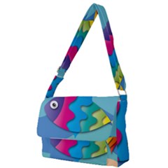 Illustrations Fish Sea Summer Colorful Rainbow Full Print Messenger Bag (s)