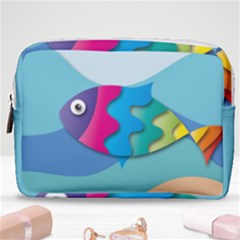 Illustrations Fish Sea Summer Colorful Rainbow Make Up Pouch (medium)