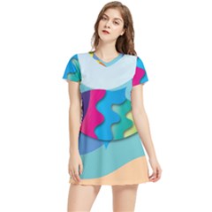 Illustrations Fish Sea Summer Colorful Rainbow Women s Sports Skirt by HermanTelo