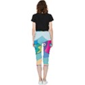 Illustrations Fish Sea Summer Colorful Rainbow Inside Out Lightweight Velour Capri Leggings  View2