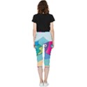 Illustrations Fish Sea Summer Colorful Rainbow Inside Out Lightweight Velour Capri Leggings  View4