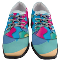 Illustrations Fish Sea Summer Colorful Rainbow Women Heeled Oxford Shoes by HermanTelo