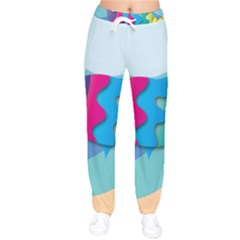 Illustrations Fish Sea Summer Colorful Rainbow Women Velvet Drawstring Pants