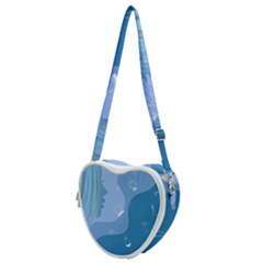 Online Woman Beauty Blue Heart Shoulder Bag by Mariart