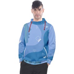 Online Woman Beauty Blue Men s Pullover Hoodie by Mariart