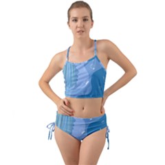 Online Woman Beauty Blue Mini Tank Bikini Set