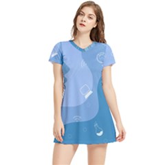 Online Woman Beauty Blue Women s Sports Skirt