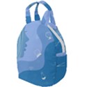 Online Woman Beauty Blue Travel Backpacks View1