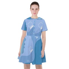 Online Woman Beauty Blue Sailor Dress by Mariart