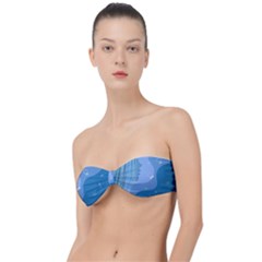 Online Woman Beauty Blue Classic Bandeau Bikini Top 