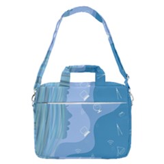 Online Woman Beauty Blue Shoulder Laptop Bag by Mariart