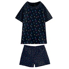 Abstract Texture Kids  Swim Tee and Shorts Set