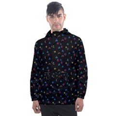 Abstract Texture Men s Front Pocket Pullover Windbreaker