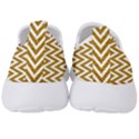 Chevron Gold Men s Slip On Sneakers View4