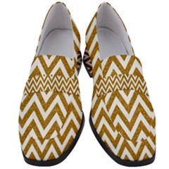 Chevron Gold Women s Chunky Heel Loafers by impacteesstreetweargold