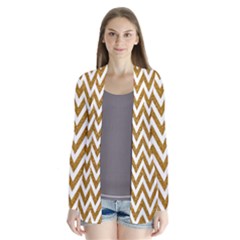 Chevron Gold Drape Collar Cardigan by impacteesstreetweargold