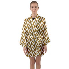 Chevron Gold Long Sleeve Satin Kimono by impacteesstreetweargold