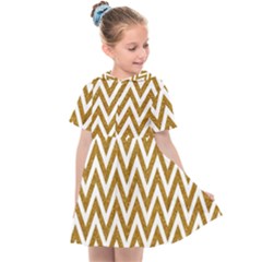 Chevron Gold Kids  Sailor Dress by impacteesstreetweargold