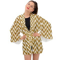 Chevron Gold Long Sleeve Kimono by impacteesstreetweargold