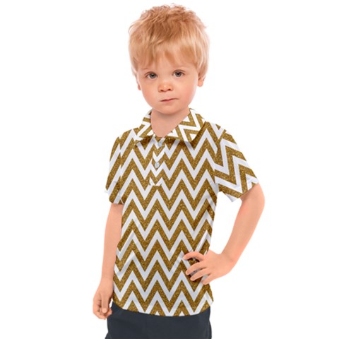 Chevron Gold Kids  Polo Tee by impacteesstreetweargold