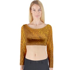 Golden 3 Long Sleeve Crop Top by impacteesstreetweargold