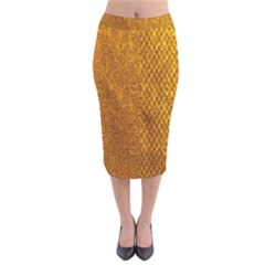 Golden 3 Velvet Midi Pencil Skirt by impacteesstreetweargold