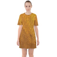 Golden 3 Sixties Short Sleeve Mini Dress