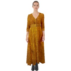 Golden 3 Button Up Boho Maxi Dress by impacteesstreetweargold