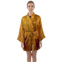 Golden 3 Long Sleeve Satin Kimono by impacteesstreetweargold