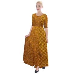 Golden 3 Half Sleeves Maxi Dress by impacteesstreetweargold