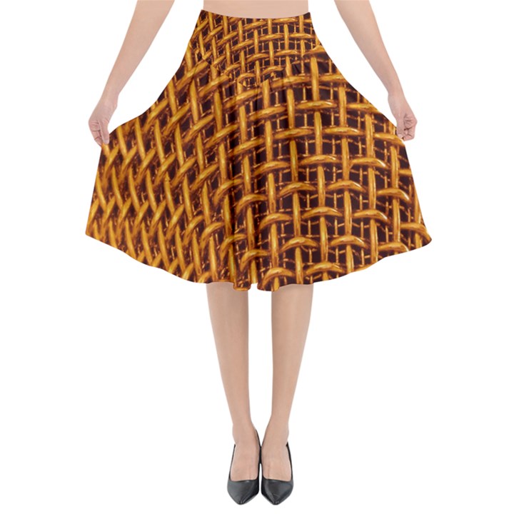 Golden 6 Flared Midi Skirt