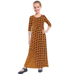 Golden 6 Kids  Quarter Sleeve Maxi Dress by impacteesstreetweargold