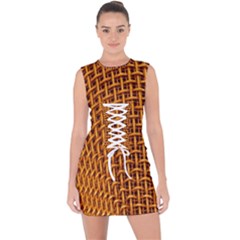 Golden 6 Lace Up Front Bodycon Dress by impacteesstreetweargold