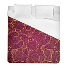 Golden Red Pattern Duvet Cover (full/ Double Size) by designsbymallika