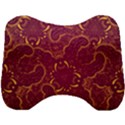 Golden Red Pattern Head Support Cushion View1