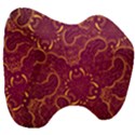 Golden Red Pattern Head Support Cushion View3