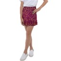 Golden Red Pattern Kids  Tennis Skirt View1