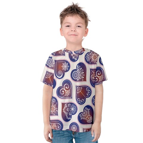 Heart Mandala Kids  Cotton Tee by designsbymallika