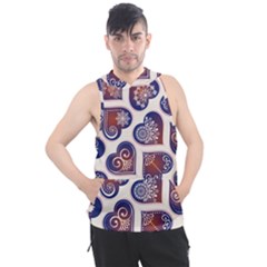 Heart Mandala Men s Sleeveless Hoodie by designsbymallika