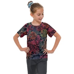 Seamless Color Design Kids  Mesh Piece Tee