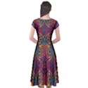 Colorful Boho Pattern Cap Sleeve Wrap Front Dress View2