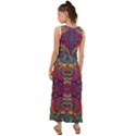 Colorful Boho Pattern V-Neck Chiffon Maxi Dress View2