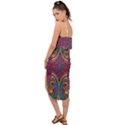 Colorful Boho Pattern Waist Tie Cover Up Chiffon Dress View2